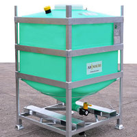 The MTC IBC has a steel frame and rotationally moulded seamless plastic liner.