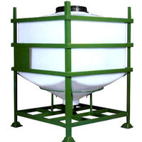 The MTV IBC has a steel frame and rotationally moulded seamless plastic liner.